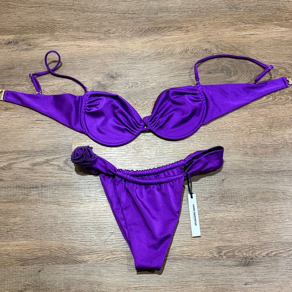 Purple Underwire Bikini Set - Women's Swim
